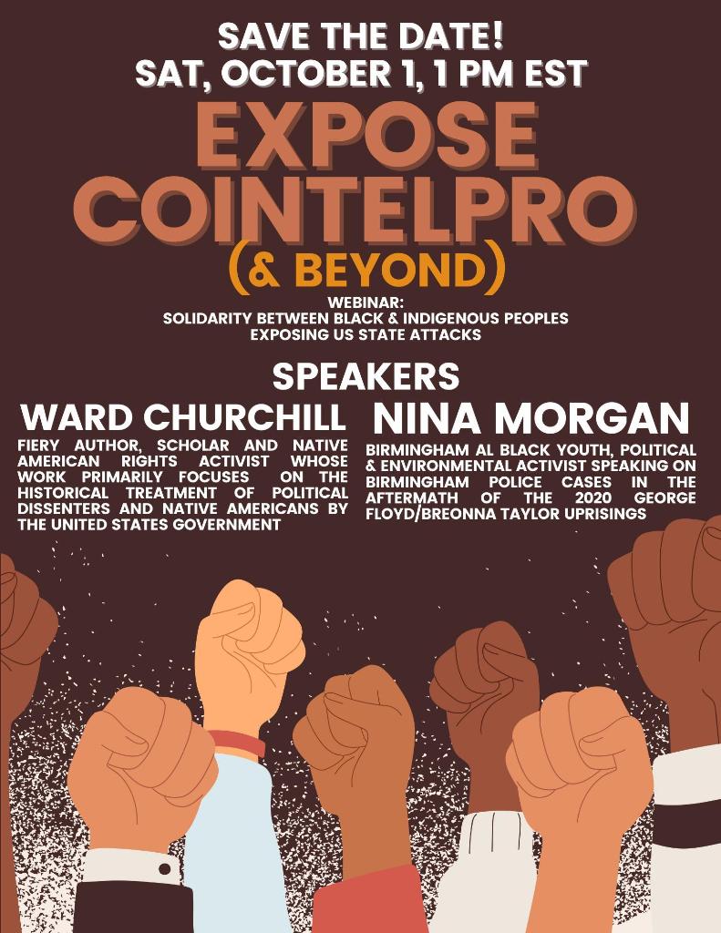 Expose COINTELPRO and Beyond webinar 2022-October-01